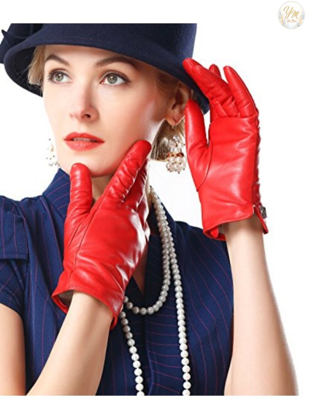 Italian Nappa Lambskin Leather Gloves Winter Cold Weather Handmade